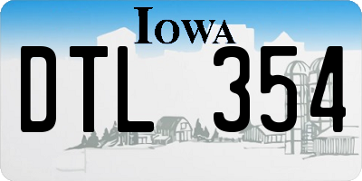 IA license plate DTL354