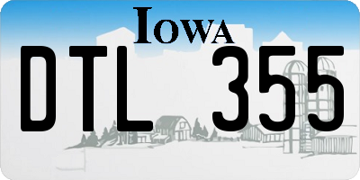 IA license plate DTL355