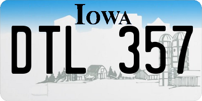 IA license plate DTL357