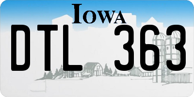 IA license plate DTL363