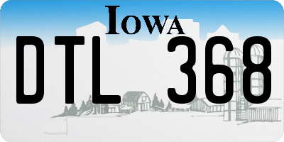 IA license plate DTL368
