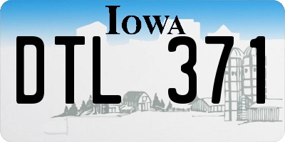 IA license plate DTL371