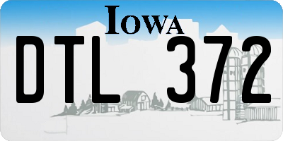 IA license plate DTL372