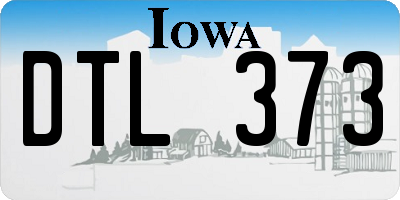 IA license plate DTL373