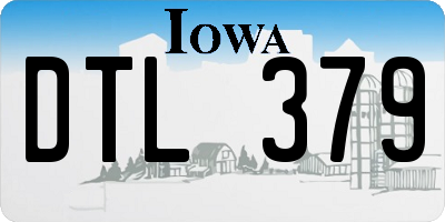 IA license plate DTL379