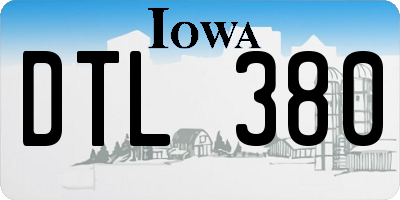 IA license plate DTL380