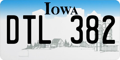 IA license plate DTL382