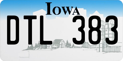 IA license plate DTL383