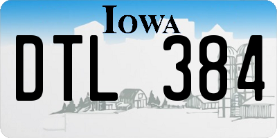 IA license plate DTL384