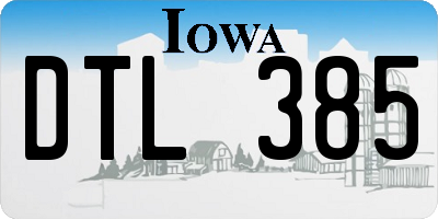 IA license plate DTL385