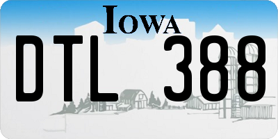 IA license plate DTL388