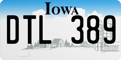 IA license plate DTL389