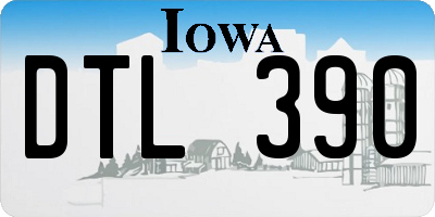 IA license plate DTL390
