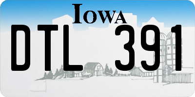 IA license plate DTL391