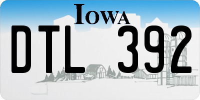 IA license plate DTL392