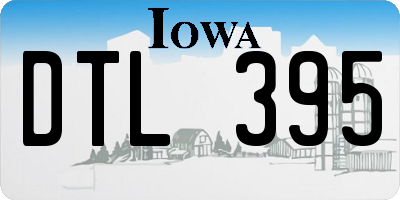 IA license plate DTL395