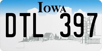 IA license plate DTL397