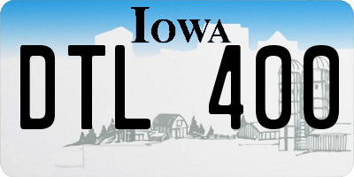 IA license plate DTL400