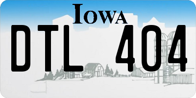 IA license plate DTL404
