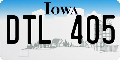 IA license plate DTL405