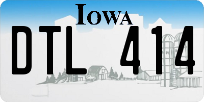 IA license plate DTL414