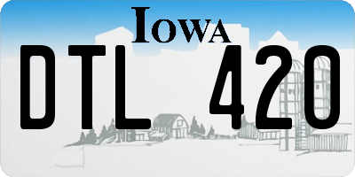 IA license plate DTL420