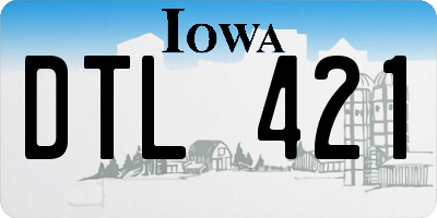 IA license plate DTL421