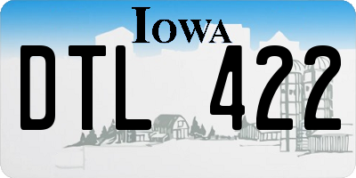 IA license plate DTL422