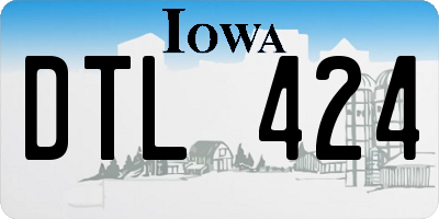 IA license plate DTL424