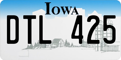 IA license plate DTL425