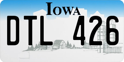 IA license plate DTL426