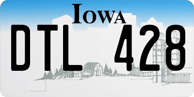 IA license plate DTL428