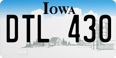 IA license plate DTL430