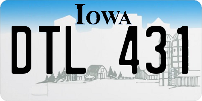 IA license plate DTL431