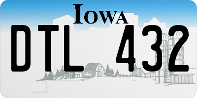 IA license plate DTL432