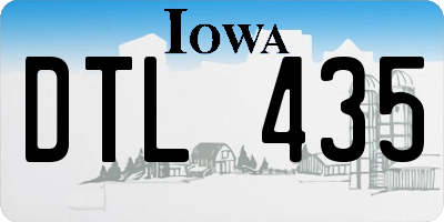 IA license plate DTL435