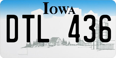 IA license plate DTL436