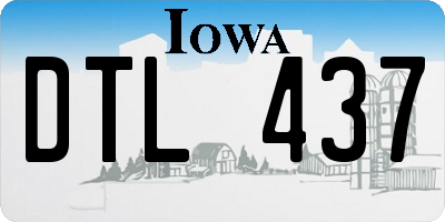 IA license plate DTL437