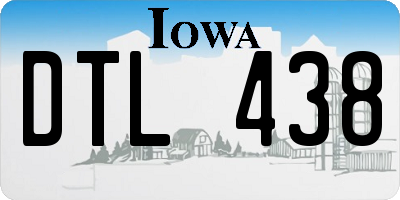 IA license plate DTL438