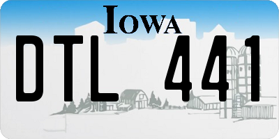 IA license plate DTL441