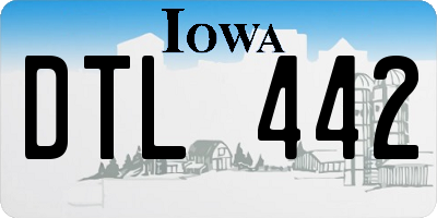 IA license plate DTL442