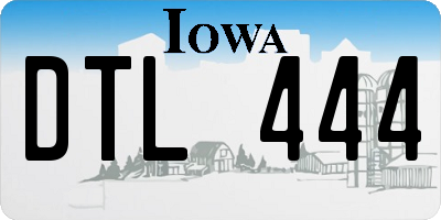IA license plate DTL444