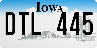 IA license plate DTL445