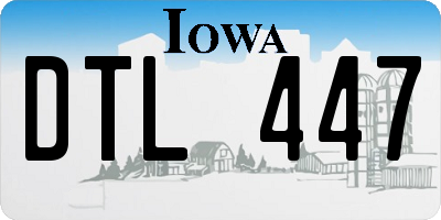 IA license plate DTL447