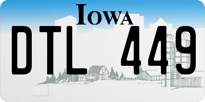 IA license plate DTL449