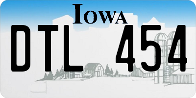 IA license plate DTL454