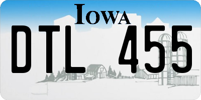IA license plate DTL455