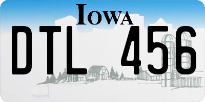 IA license plate DTL456