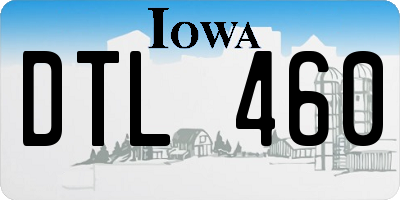 IA license plate DTL460