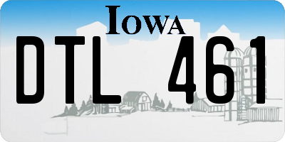 IA license plate DTL461